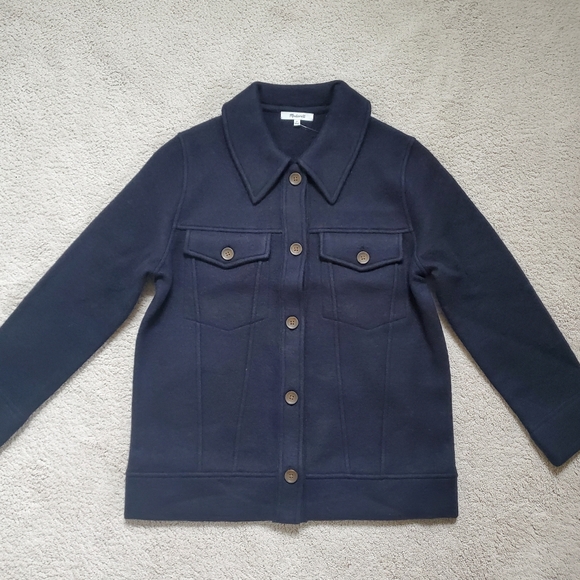 Madewell Boiled Wool Bridgman Sweater-Jacket - Picture 3 of 8
